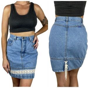 Vintage D’Mode Classix High Waist Denim Skirt